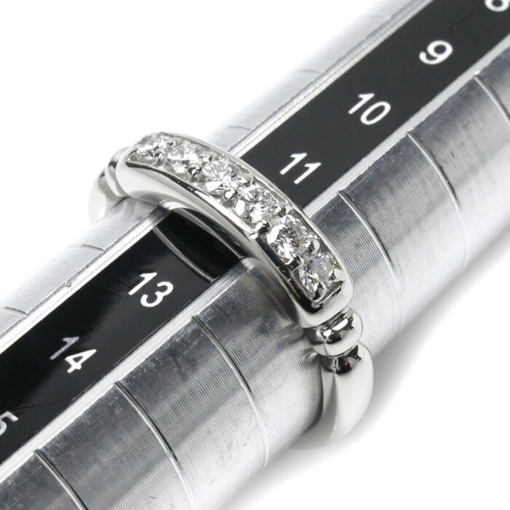 CELINE Pt900 Platinum Ring Diamond 0.32ct 6.2g Size 6 - Picture 6 of 7
